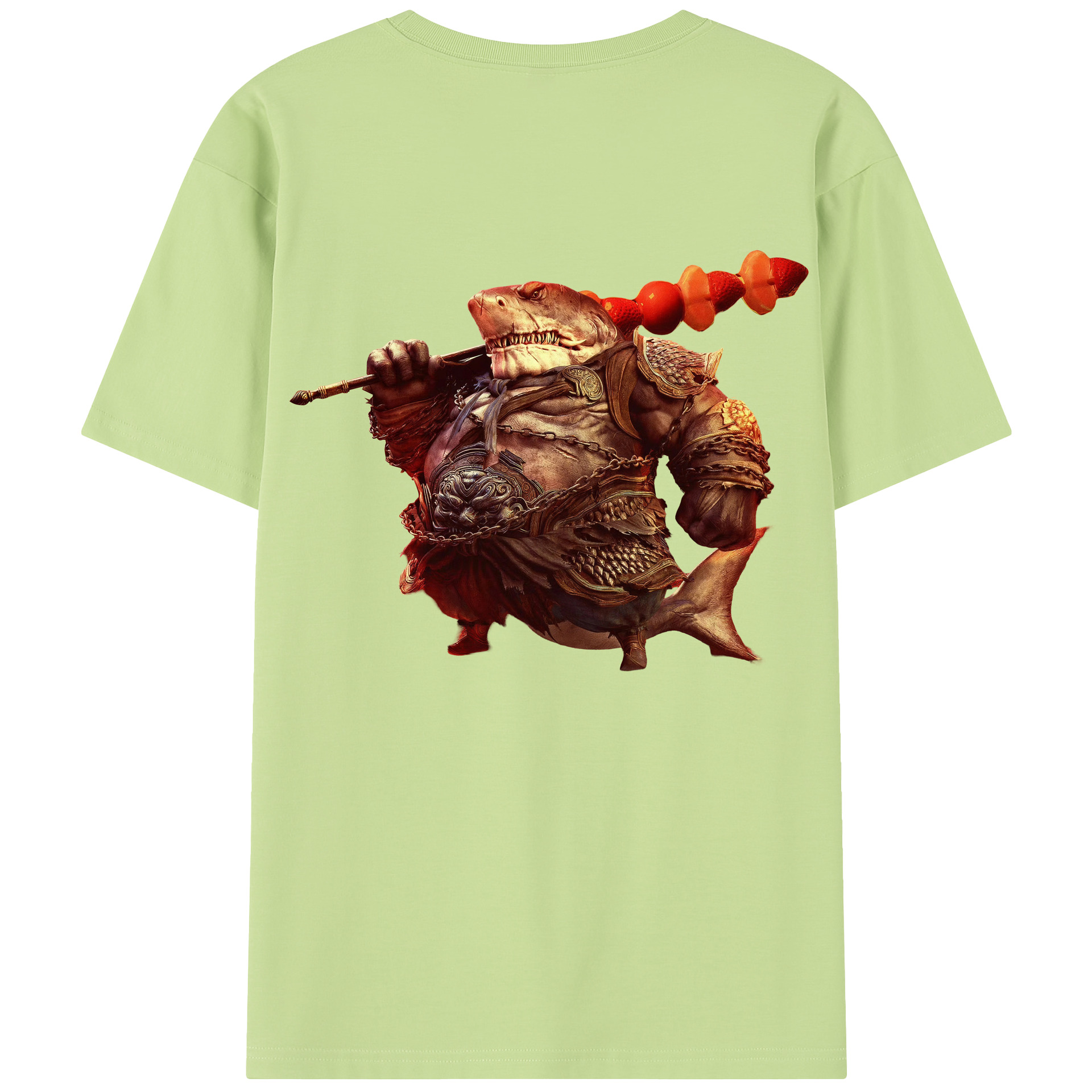 （画像用） Ne Zha 2 ナタ 魔童の大暴れ 綿100％半袖Tシャツ（背面プリント）